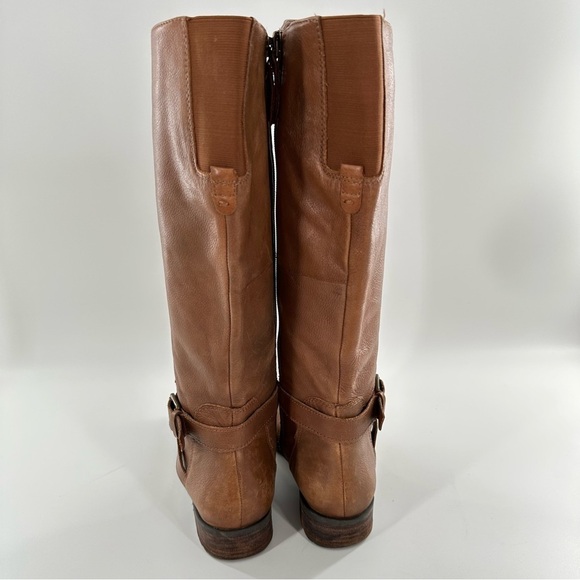 Franco Sarto size 8.5 39.5 pristine tan leather knee high riding western - Picture 9 of 15